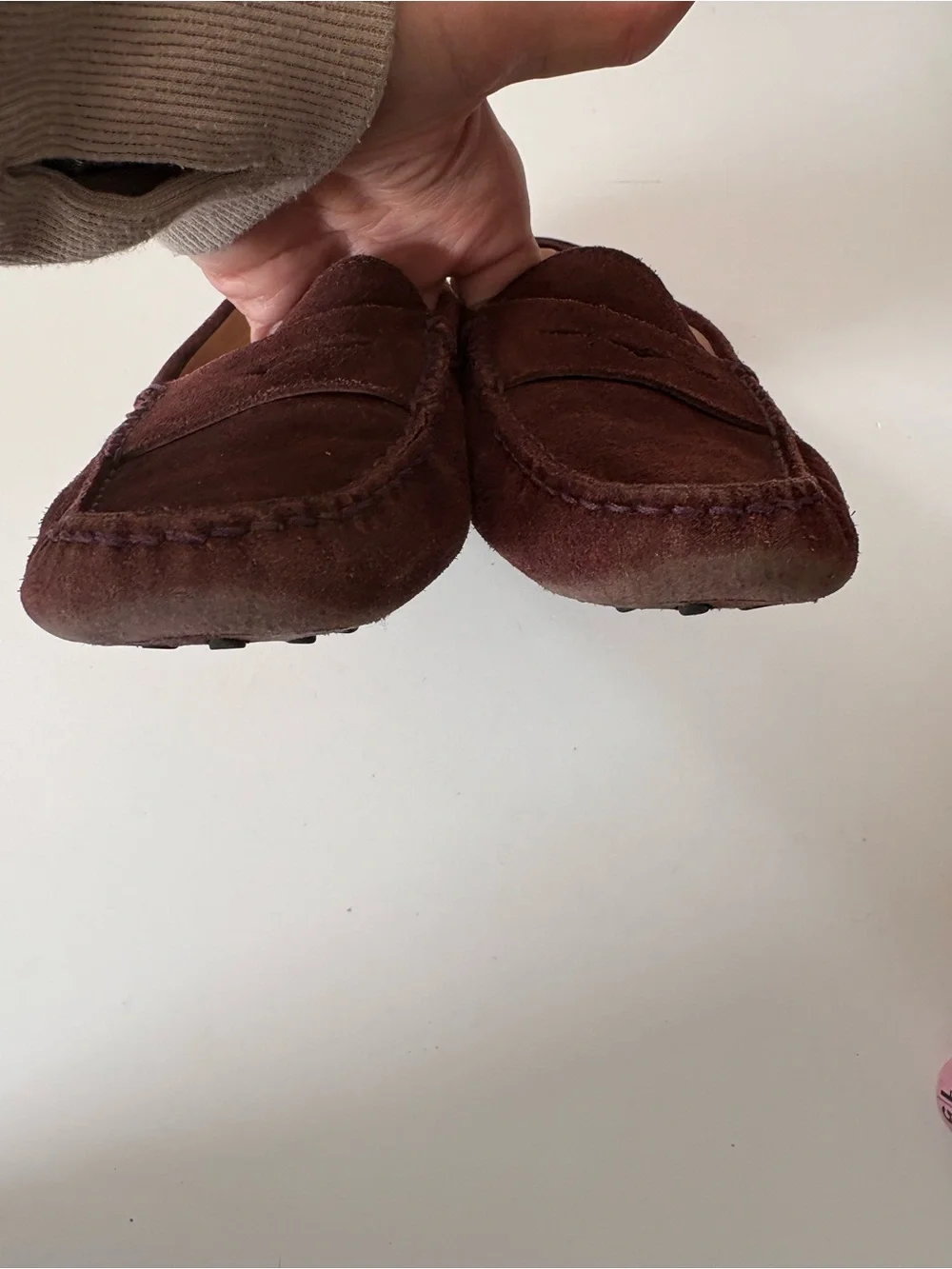 Tod's || Gommino Suede‎ Driving Shoes Loafers Flats Brown Burgundy 36.5
